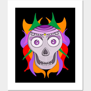 Colorful Skull Posters and Art